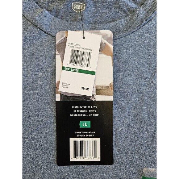 Berkley Jensen Shirt Adult Large Gray Active Knit Tee Mens L Quick Dry - Picture 2 of 4